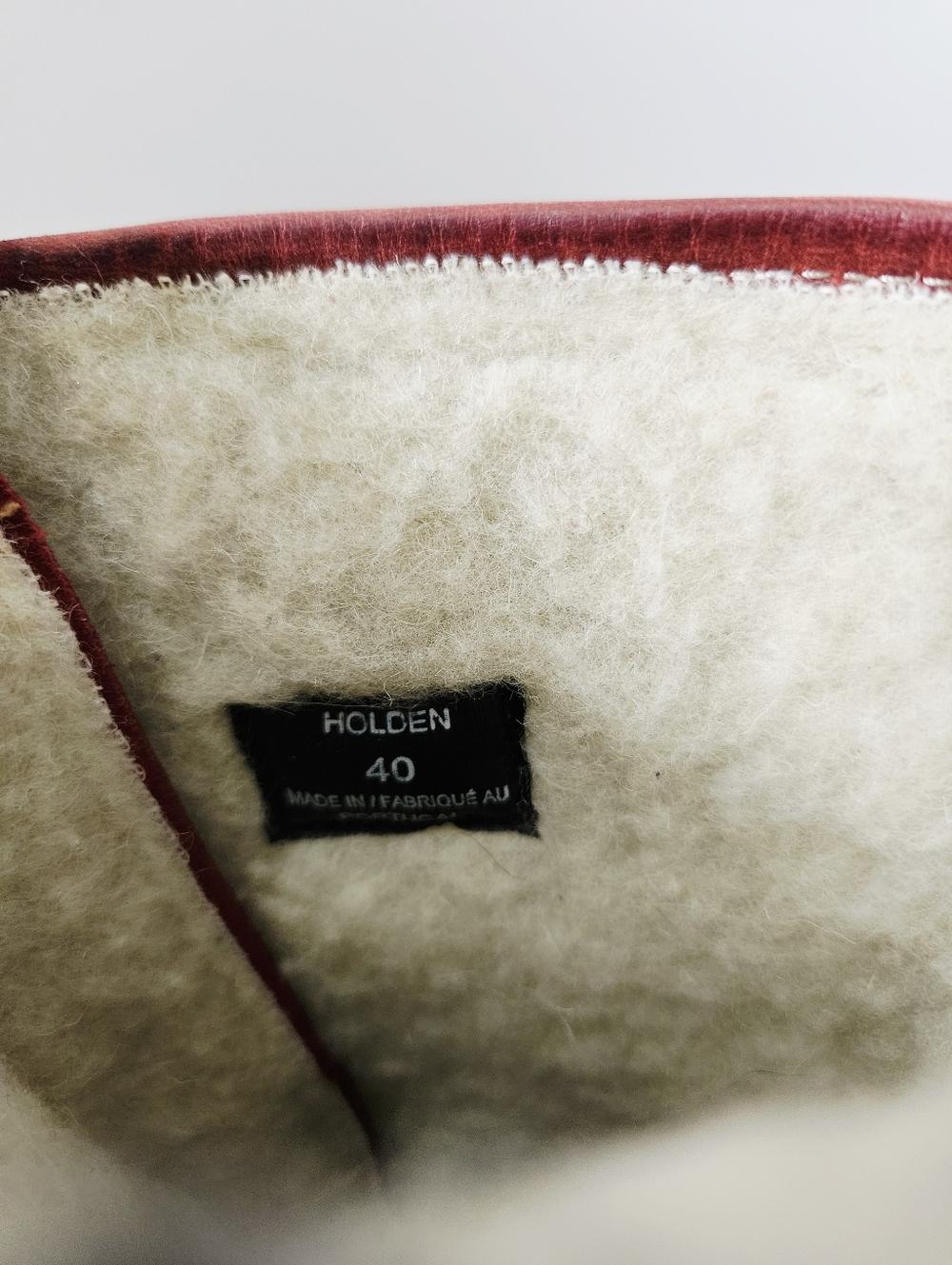 Bos & Co. Holden Wool Lined Leather Boots Size 40 US 9 - 9.5 Red Knee High - Picture 7 of 8